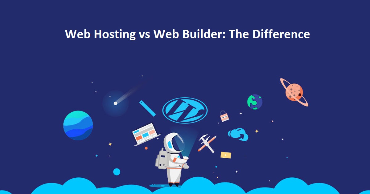 web hosting vs web builder
