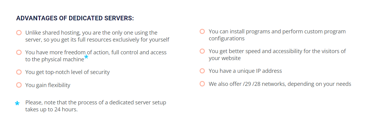 advantages of dedicated servers in 2023