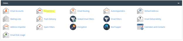 cPanel forwarders