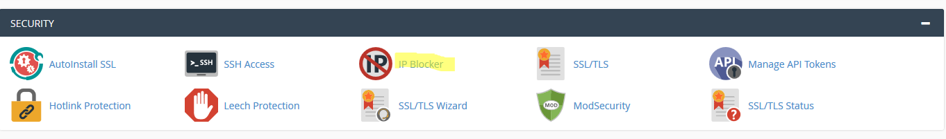 cPanel IP Blocking
