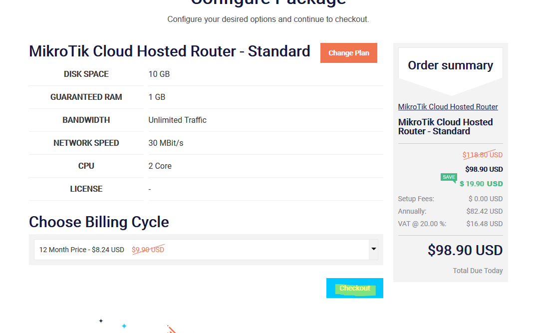 BGOcloud Mikrotik package options