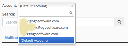 cPanel Email usage 2