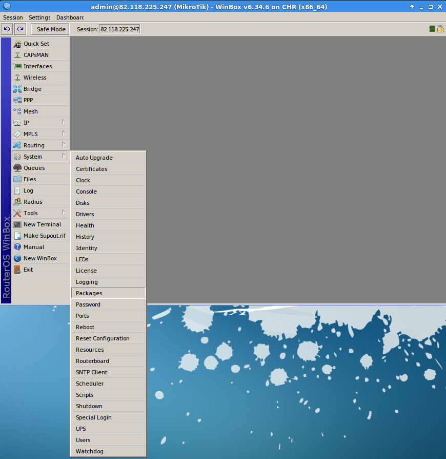 WinBox - System - Packages