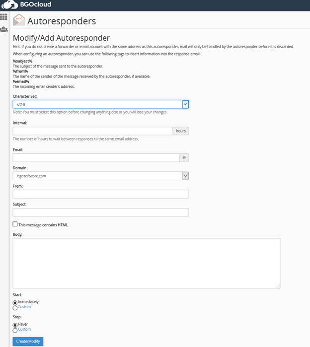 cPanel Respond