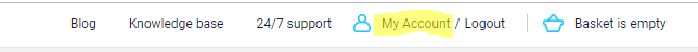 BGOcloud My Account link