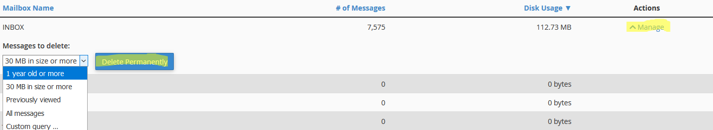cPanel Email Usage 4