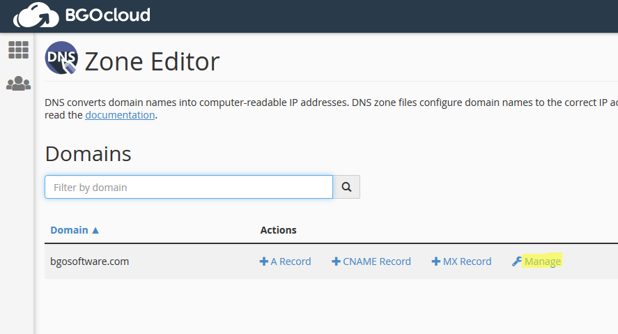 cPanel DNS