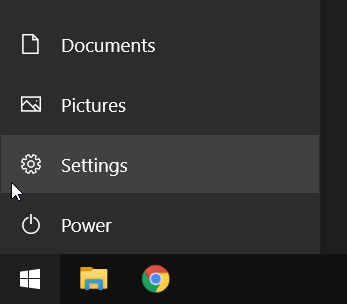 windows settings access