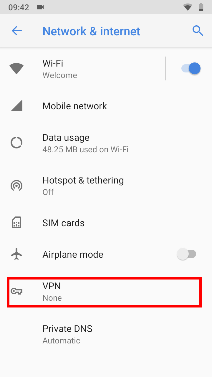 Android Advanced Network settings