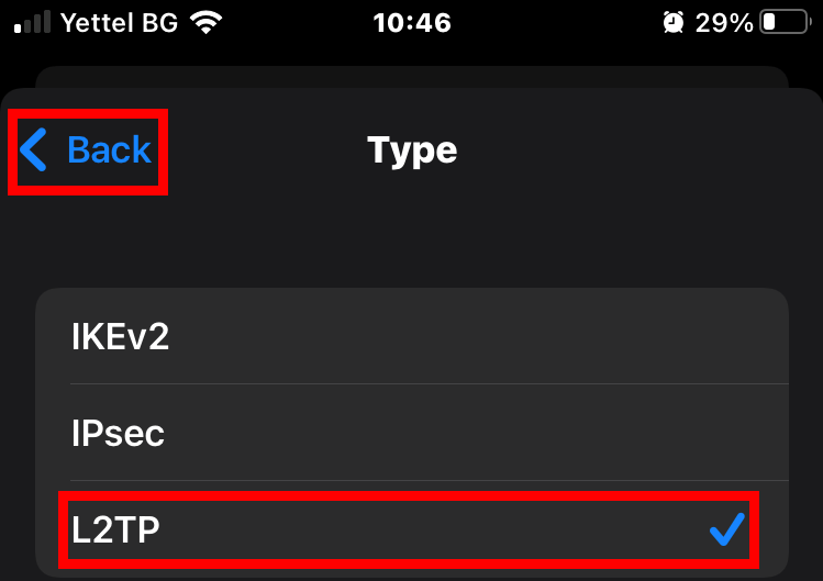 iPhone IOS supported VPN types