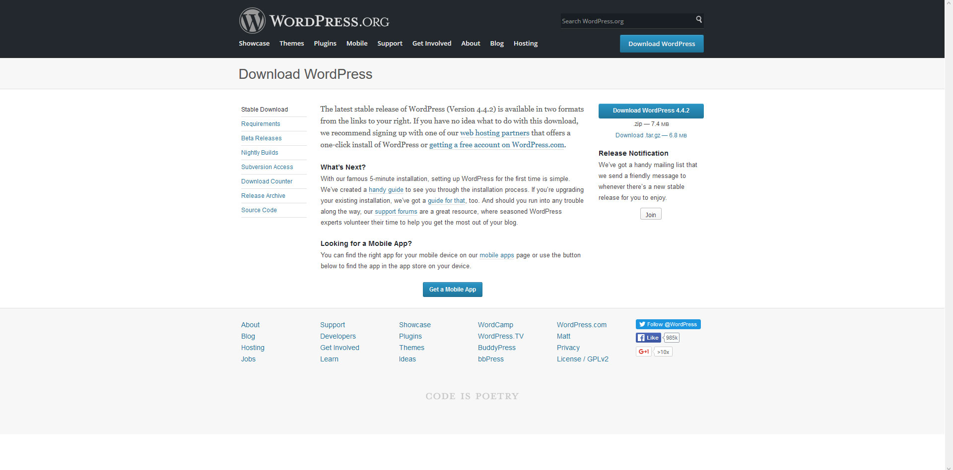 Download wordpress page