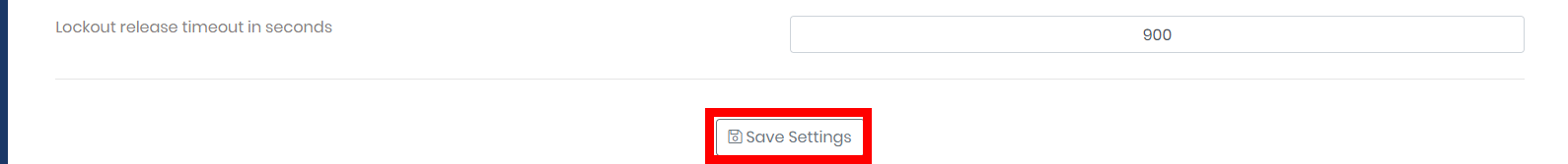 clicking on save settings