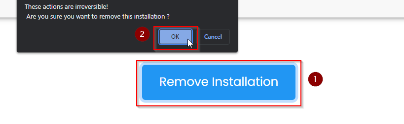 Removing WP installation