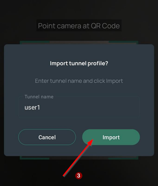 Importing the tunnel in BTH