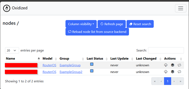 Oxidized Web UI separate Git repo for each group 