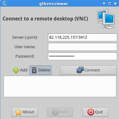 gtkvncviewer - Connect to a remote desktop(VNC)